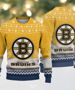 NHL Boston Bruins Hockey Team Design New Ugly Christmas Sweater