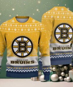 NHL Boston Bruins Hockey Team Design New Ugly Christmas Sweater