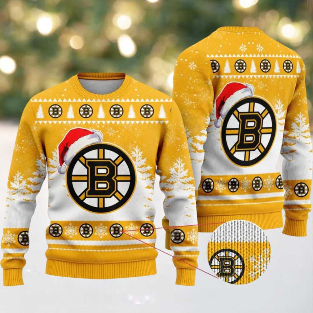 NHL Boston Bruins Personalized Name Christmas Design Ugly Sweater ST2301, hoodie, sweater, long sleeve and tank top NHL Boston Bruins Personalized Name Christmas Design Ugly Sweater ST2301