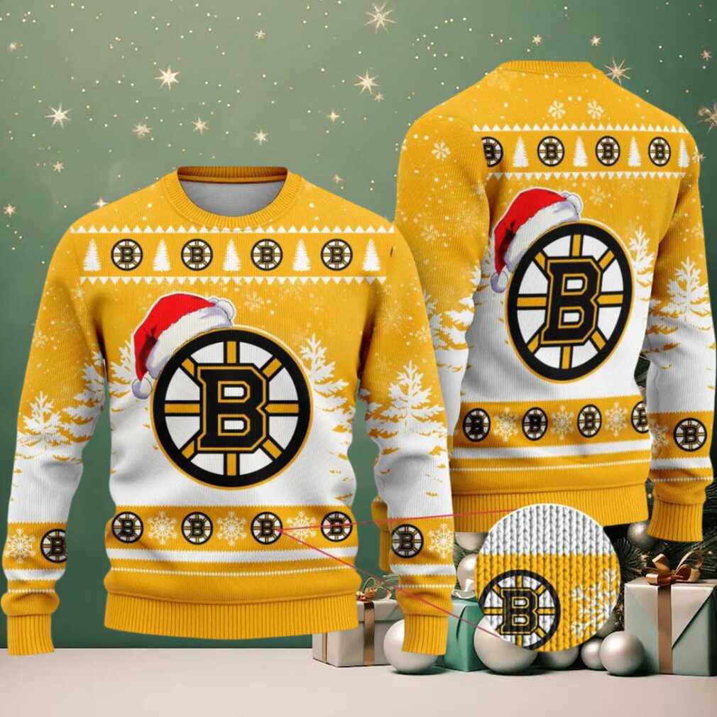 NHL Boston Bruins Personalized Name Christmas Design Ugly Sweater ST2301, hoodie, sweater, long sleeve and tank top NHL Boston Bruins Personalized Name Christmas Design Ugly Sweater ST2301