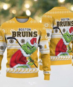 NHL Boston Bruins Ugly Sweater Grinch Christmas Sweater