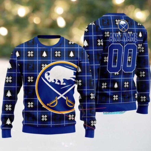 NHL Buffalo Sabres Personalized Snow Tree Ugly Christmas Sweater
