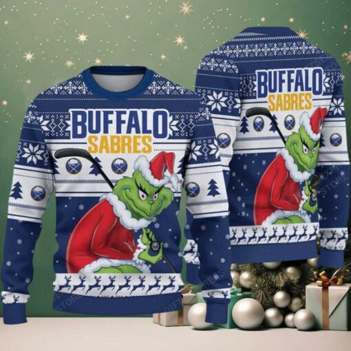 NHL Buffalo Sabres Ugly Sweater Grinch Christmas Sweater