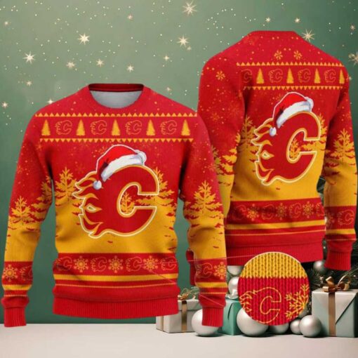 NHL Calgary Flames Special 2025 Personalized Christmas Ugly Christmas Sweater Gift For Men And Women
