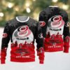 NHL Carolina Hurricanes Personalized Snow Tree Ugly Christmas Sweater