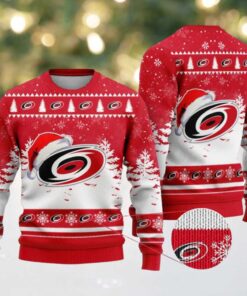 NHL Carolina Hurricanes Personalized Name Christmas Design Ugly Sweater ST2301 NHL Carolina Hurricanes Personalized Name Christmas Design Ugly Sweater ST2301