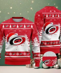 NHL Carolina Hurricanes Personalized Name Christmas Design Ugly Sweater ST2301 NHL Carolina Hurricanes Personalized Name Christmas Design Ugly Sweater ST2301