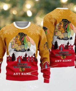 NHL Chicago Blackhawks Hockey New Design Litmited Christmas Ugly Sweater