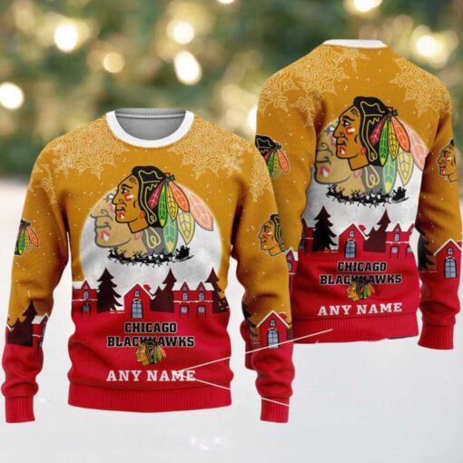 NHL Chicago Blackhawks Hockey New Design Litmited Christmas Ugly Sweater