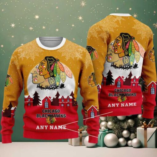 NHL Chicago Blackhawks Hockey New Design Litmited Christmas Ugly Sweater