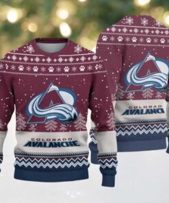 NHL Colorado Avalanche Hockey Team Design New Ugly Christmas Sweater