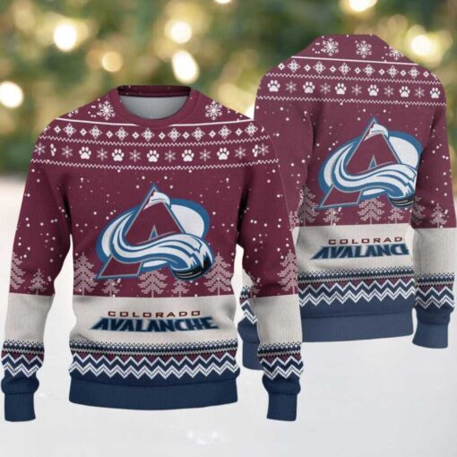 NHL Colorado Avalanche Hockey Team Design New Ugly Christmas Sweater