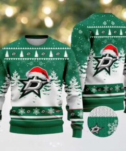NHL Dallas Stars Personalized Name Christmas Design Ugly Sweater ST2301 NHL Dallas Stars Personalized Name Christmas Design Ugly Sweater ST2301