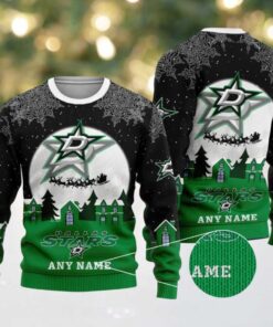 NHL Dallas Stars Personalized Name Christmas Ugly Sweater Design ST2306 NHL Dallas Stars Personalized Name Christmas Ugly Sweater Design ST2306