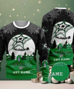NHL Dallas Stars Personalized Name Christmas Ugly Sweater Design ST2306 NHL Dallas Stars Personalized Name Christmas Ugly Sweater Design ST2306