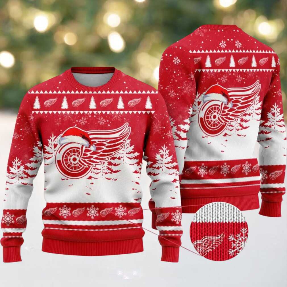 NHL Detroit Red Wings Personalized Name Christmas Design Ugly Sweater ST2301, hoodie, sweater, long sleeve and tank top Special Release Detroit Red Wings NHL Ugly Sweater Design