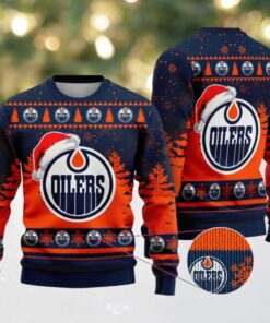 NHL Edmonton Oilers Personalized Name Christmas Design Ugly Sweater ST2301 NHL Edmonton Oilers Personalized Name Christmas Design Ugly Sweater ST2301