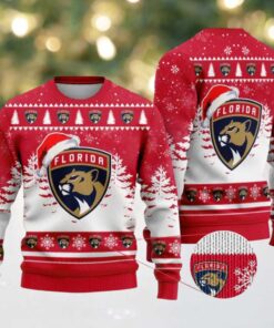 NHL Florida Panthers Personalized Name Christmas Design Ugly Sweater ST2301 NHL Florida Panthers Personalized Name Christmas Design Ugly Sweater ST2301