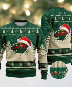 NHL Minnesota Wild Personalized Name Christmas Design Ugly Sweater ST2301 NHL Minnesota Wild Personalized Name Christmas Design Ugly Sweater ST2301