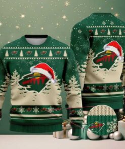 NHL Minnesota Wild Personalized Name Christmas Design Ugly Sweater ST2301 NHL Minnesota Wild Personalized Name Christmas Design Ugly Sweater ST2301