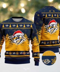 NHL Nashville Predators Personalized Christmas 2025 Holiday Ugly Christmas Sweater