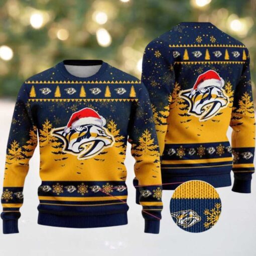 NHL Nashville Predators Personalized Christmas 2025 Holiday Ugly Christmas Sweater