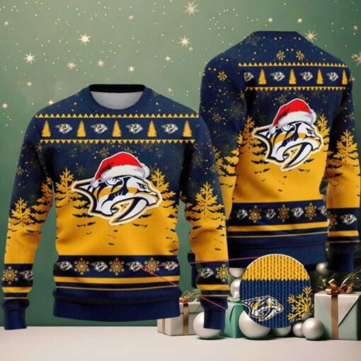 NHL Nashville Predators Personalized Christmas 2025 Holiday Ugly Christmas Sweater