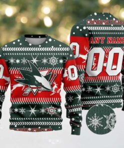 NHL San Jose Sharks Personalized Name & Number Ugly Christmas Sweater