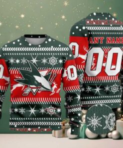 NHL San Jose Sharks Personalized Name & Number Ugly Christmas Sweater