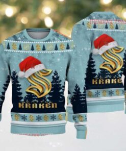NHL Seattle Kraken Holiday Snowfall Ugly Christmas Sweater