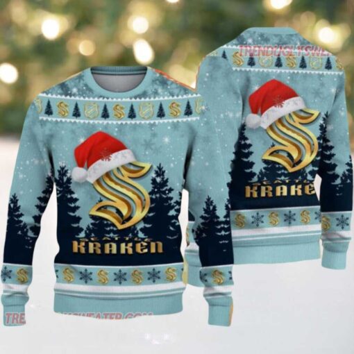 NHL Seattle Kraken Holiday Snowfall Ugly Christmas Sweater