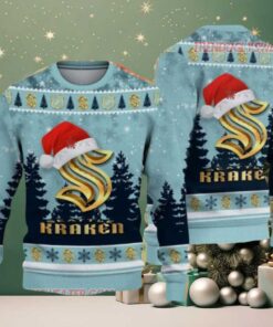 NHL Seattle Kraken Holiday Snowfall Ugly Christmas Sweater