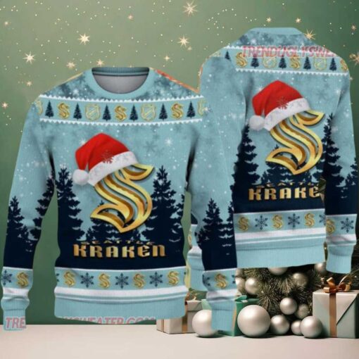 NHL Seattle Kraken Holiday Snowfall Ugly Christmas Sweater