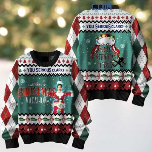 National Lampoon’s Christmas Vacation You Serious Clark 2024 Ugly Sweater