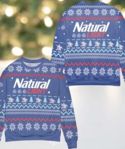 Natural Light Snowflakes Pattern Ugly Christmas Sweater Blue
