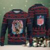 Navy Blue Reindeer & Snowflake Pattern Bud Light Ugly Christmas Sweater