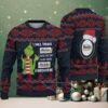Black Gold Christmas Ornament Pattern Budweiser Santa Hat “King of Beers” Ugly Christmas Sweater