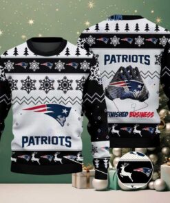 New England Patriots Finished Business Christmas Ugly Sweater New England Patriots Finished Business Christmas Ugly Sweater