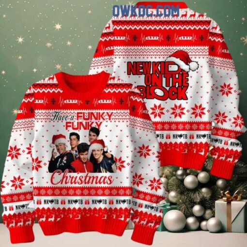 New Kids On The Blocks Funky Funky 2024 Christmas Ugly Sweater