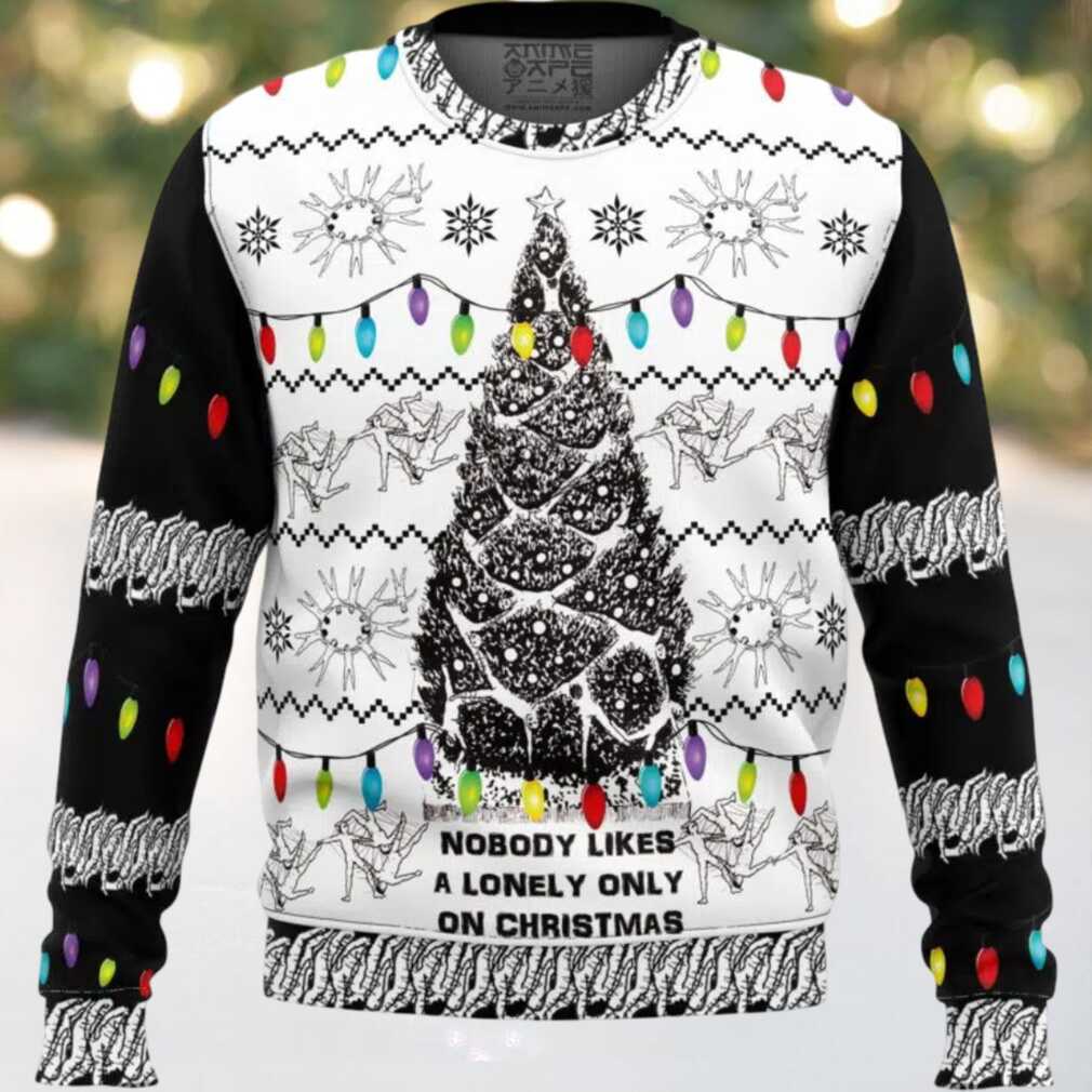 Nobody Likes a Lonely Only Army of One Junji Ito Ugly Christmas Sweater Nobody Likes a Lonely Only Army of One Junji Ito Ugly Christmas Sweater