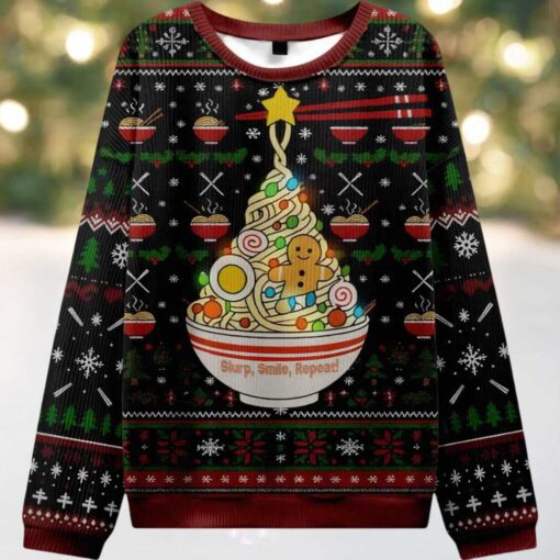 Noodles and Cheer Holiday Ugly Christmas Sweater