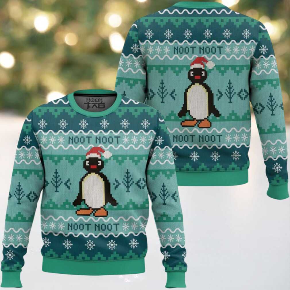 Noot Noot Pingu Ugly Christmas Sweater, hoodie, sweater, long sleeve and tank top Noot Noot Pingu Ugly Christmas Sweater back design