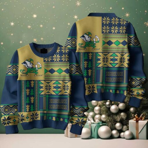 Notre Dame Fighting Irish Season’s Greeting Merry Christmas 2024 Ugly Sweater