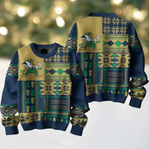 Notre Dame Fighting Irish Season’s Greeting Merry Christmas 2024 Ugly Sweater