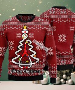 Nurse Xmas Tree Ugly Christmas Sweater Red Family Nurse Xmas Tree Ugly Christmas Sweater Red Family