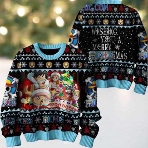 One Piece We Wish You A Merry Once Piecemas Christmas Ugly Sweater