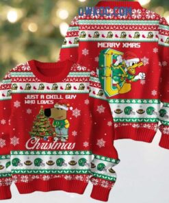 Oregon Ducks Just A Chill Guy Who Love 2024 Christmas Ugly Sweater