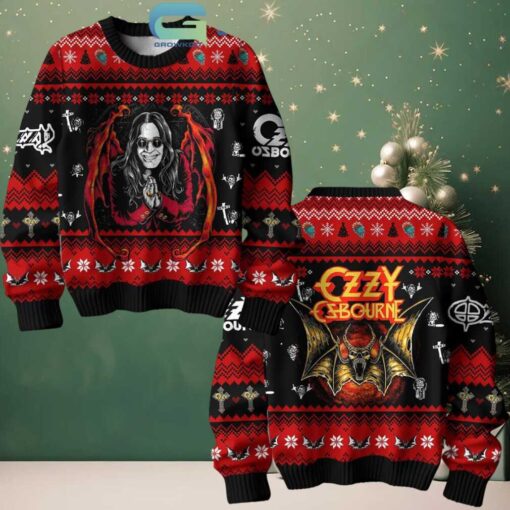 Ozzy Osbourne King Of Bat 2024 Christmas Fan Ugly Sweater
