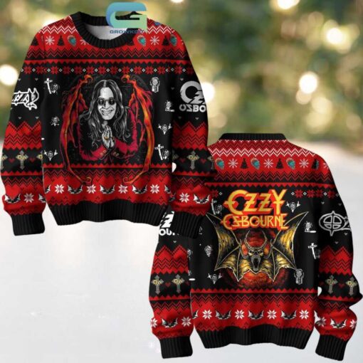 Ozzy Osbourne King Of Bat 2024 Christmas Fan Ugly Sweater