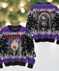 Ozzy Osbourne Prince Of Darkness Merry 2024 Christmas Ugly Sweater